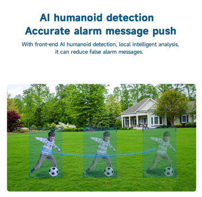 4G Solar Dual Lenses Security Camera, Wireless Outdoor, AI Human Detection, Dual View, 355° Pan 90° Tilt, PIR Motion Alert, IP65 Waterproof, Night Vision, App Remote, No WiFi Needed, Home Security System, Ai Security Camera System