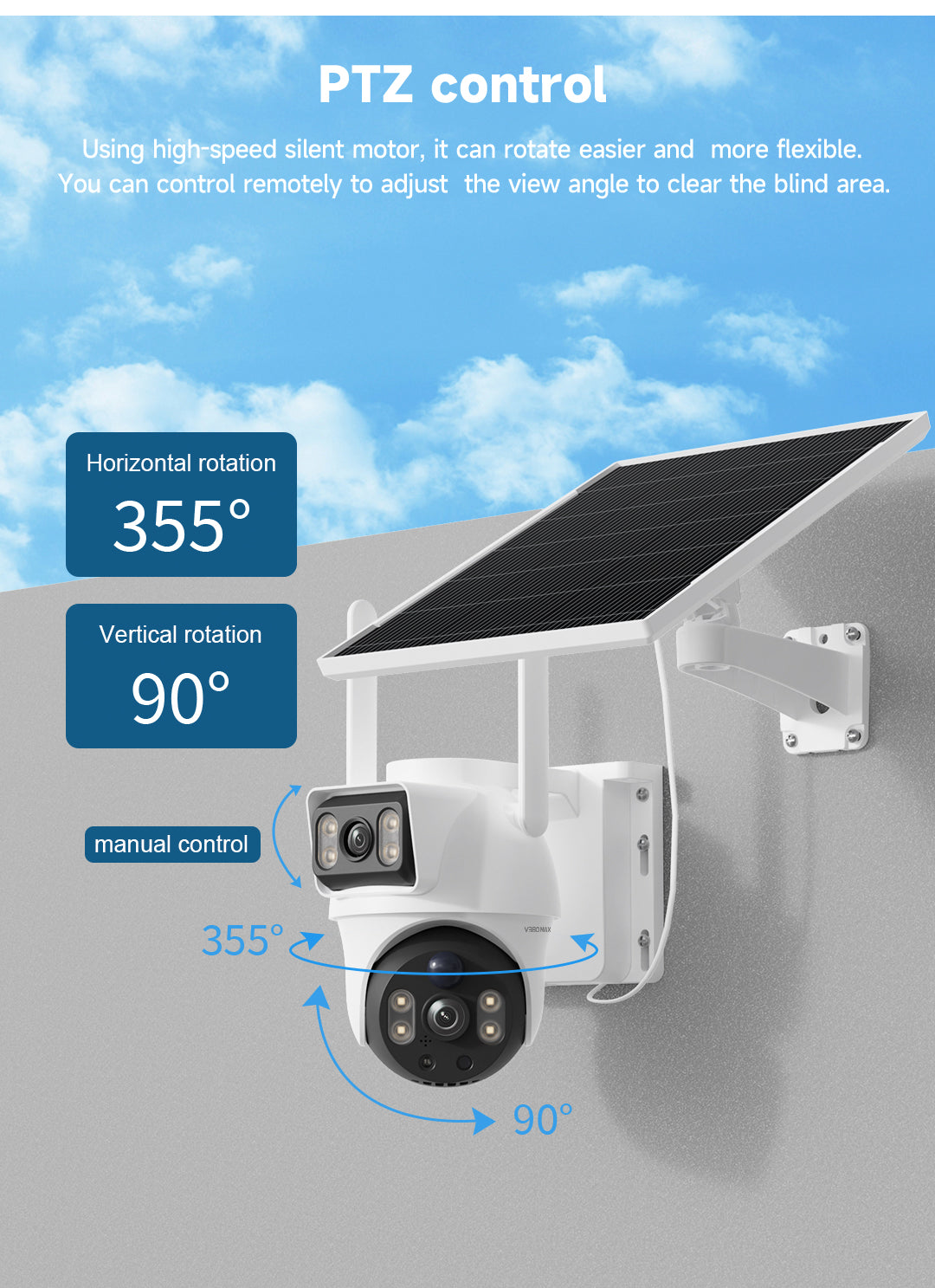4G Solar Dual Lenses Security Camera, Wireless Outdoor, AI Human Detection, Dual View, 355° Pan 90° Tilt, PIR Motion Alert, IP65 Waterproof, Night Vision, App Remote, No WiFi Needed, Home Security System, Ai Security Camera System