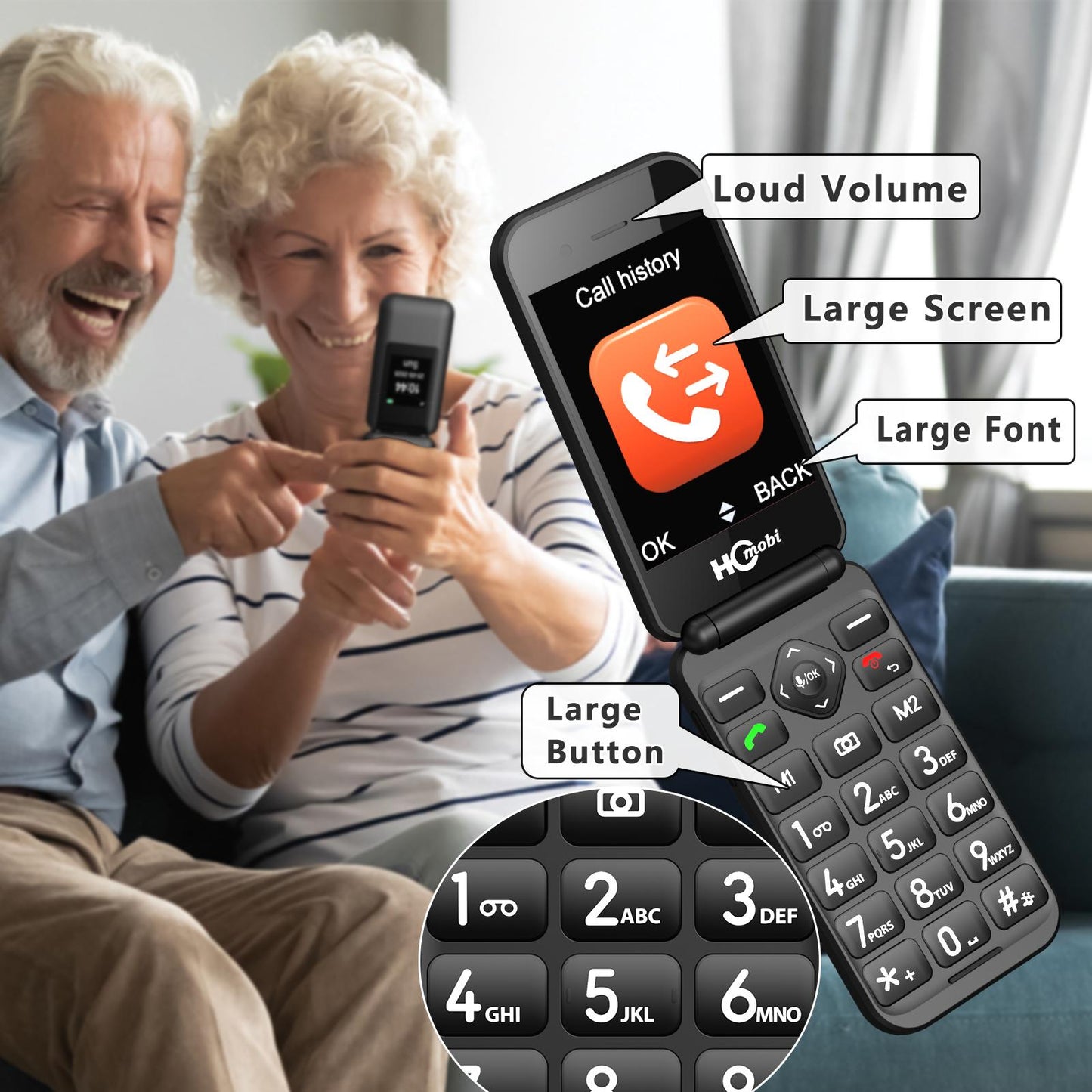 Simple Senior Unlocked Flip Phone
