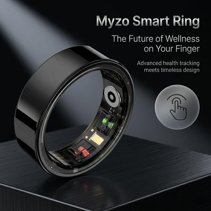 Myzo All-in-one R09 Smart Ring – Body Temp/HRV/Heart Rate/Stress/Menstruation/Steps/Calories/Remote control