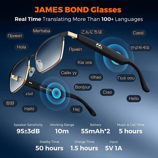 MIRO W5 Smart AI Translation Glasses w/ over 100 AI Agents