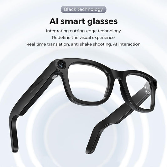 AI Smart Glasses with 800W Camera | OpenAI Recognition, 1080P Anti-Shake Video, Real-Time Translation & Long Battery Life