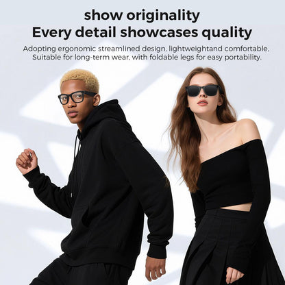 AI Smart Glasses with 800W Camera | OpenAI Recognition, 1080P Anti-Shake Video, Real-Time Translation & Long Battery Life